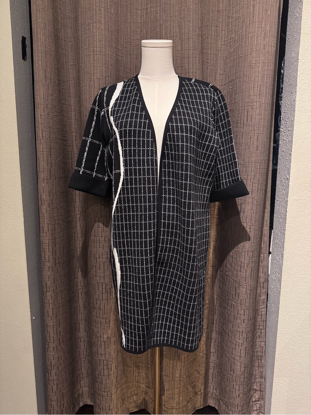 Alfani Short Sleeve Open Front Cardigan - Size S